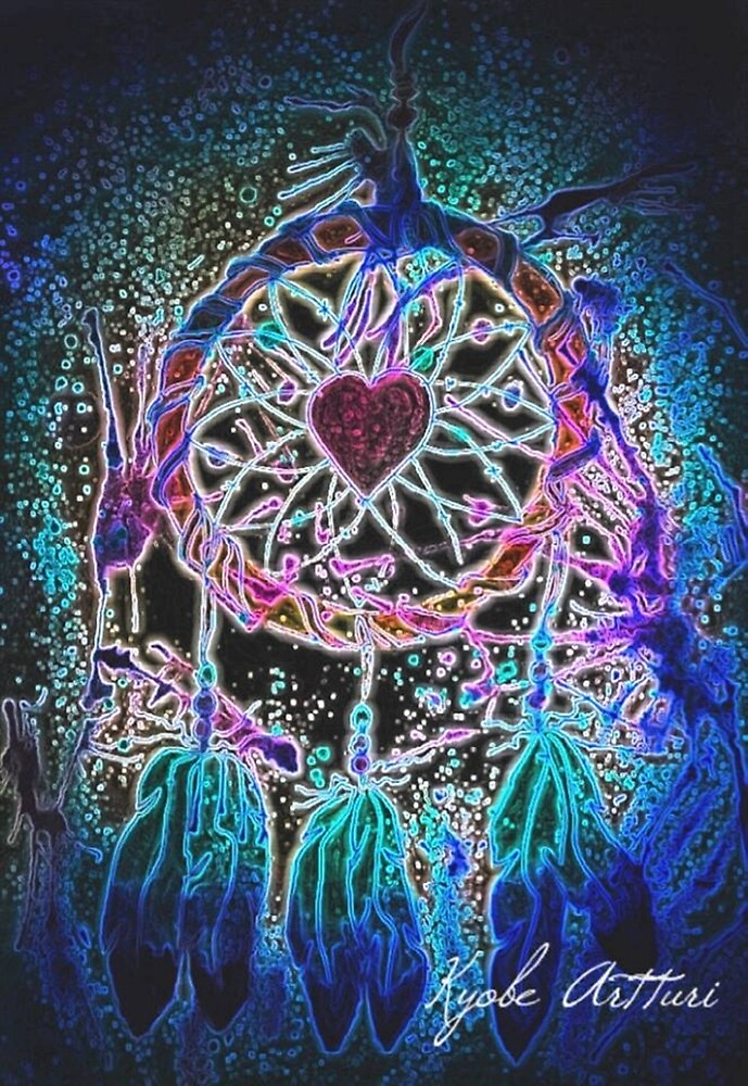 "Neon Dream Catcher" by Kyobe | Redbubble