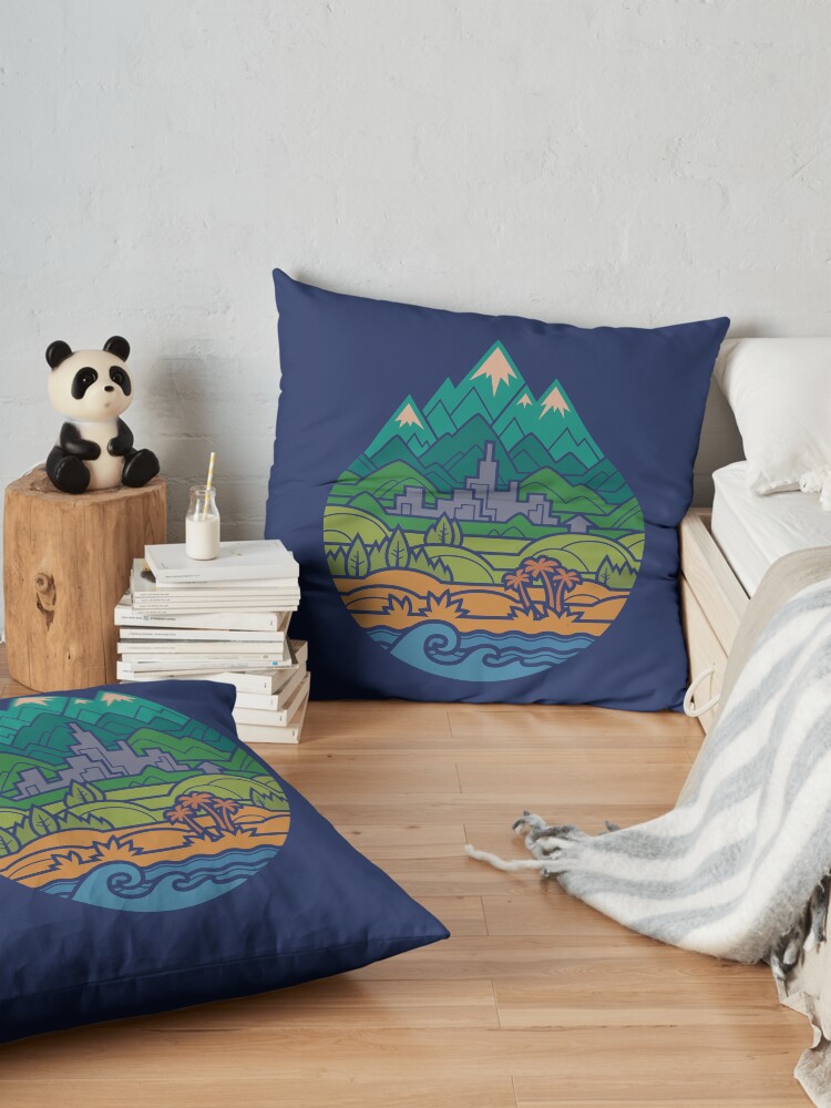Alternate view of Small World 2 Floor Pillow