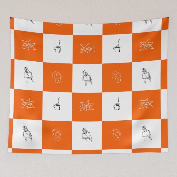 Item preview, Conan Obrien Checkered Doodle Pattern designed and sold by citrusapple.