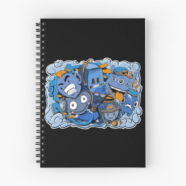 Aperçu de l'œuvre Personnages de dessins animés de graffitis bleus et jaunes créée et vendue par smARTwork.