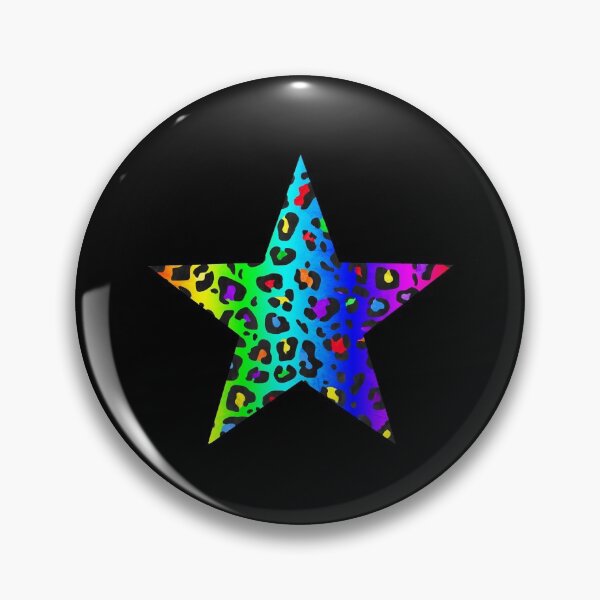 Item preview, Dark Rainbow Leopard Print Star designed and sold by Bumblefuzzies.