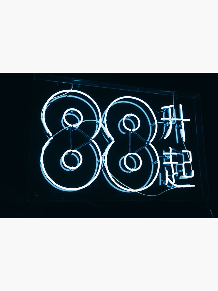 "88rising neon sign logo" Sticker for Sale by Keykeyyy Redbubble