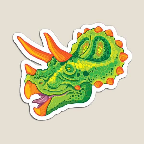 Triceratops (lime) Magnet