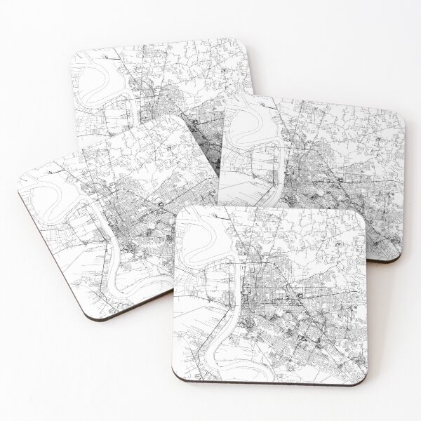 Item preview, Baton Rouge White Map designed and sold by multiplicitymap.