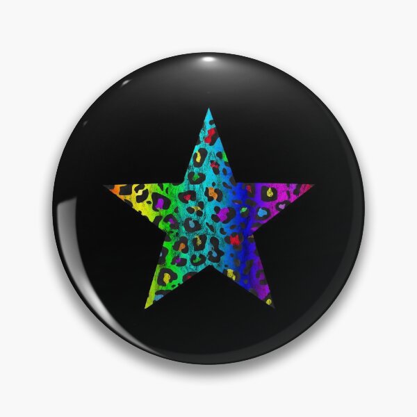 Item preview, Distressed Dark Rainbow Leopard Print Star designed and sold by Bumblefuzzies.