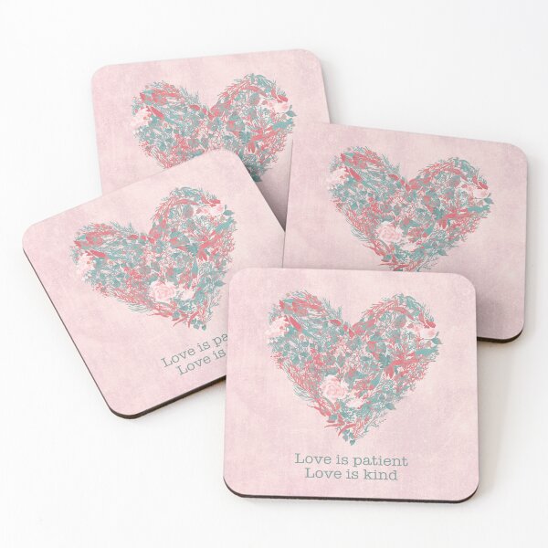Item preview, Botanical Heart - Love Is Patient Love Is Kind designed and sold by joyfultaylor.