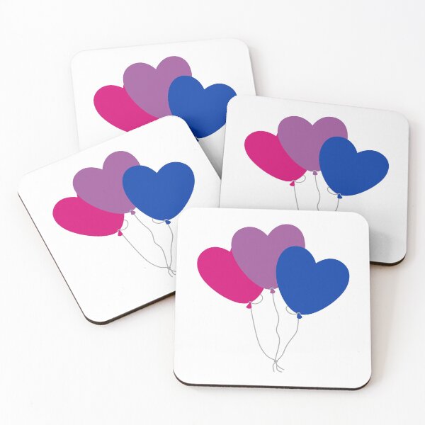 Item preview, Subtle Bisexual Pride Heart Balloons designed and sold by meicha.