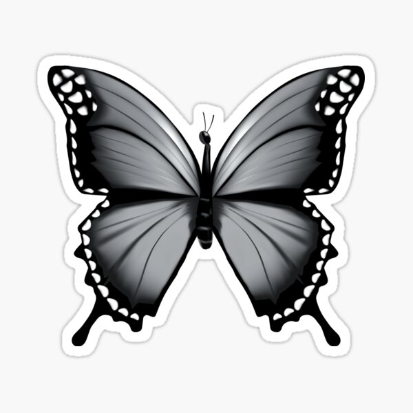 "Black and white butterfly" Sticker by Gatugi Redbubble