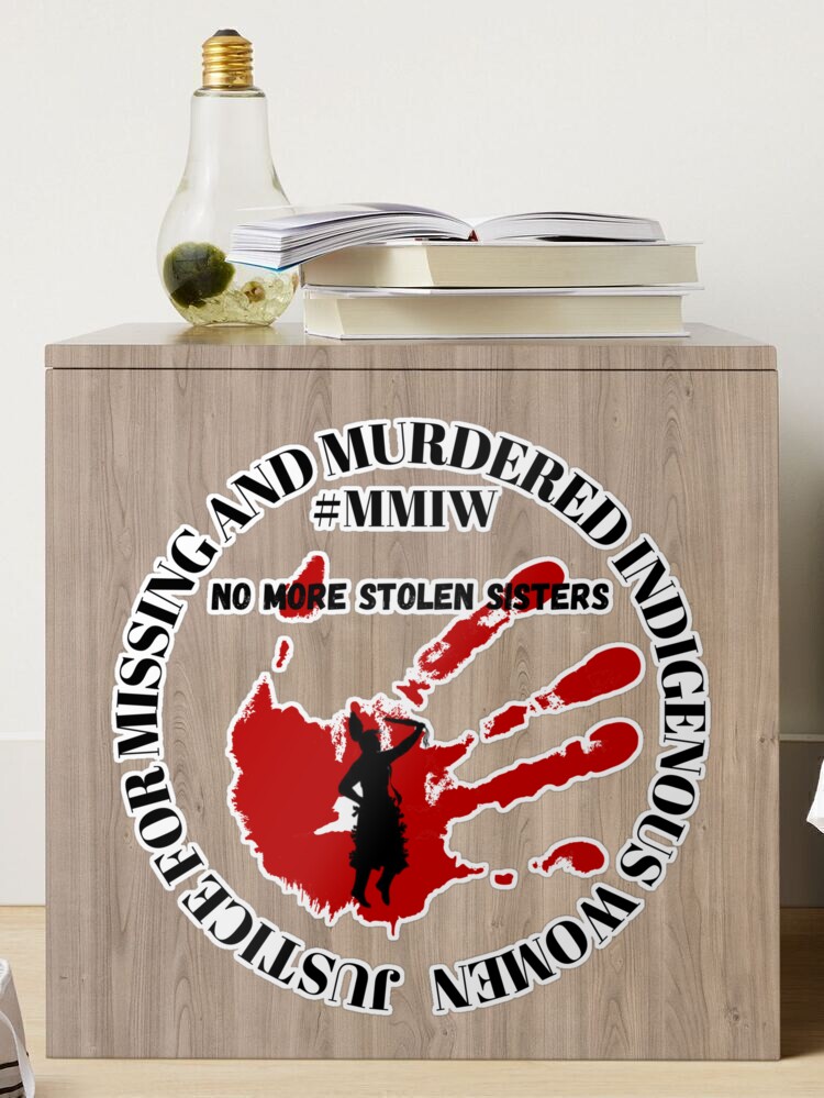 MMIW Sticker No More Stolen Sisters Missing Murdered Indigeno Sticker Woman Face Hands Design 2" Vinyl Die-Cut Stickers For Book Hard Hat Water Bottle Laptop Helmet Decal Gifts 2 Inches