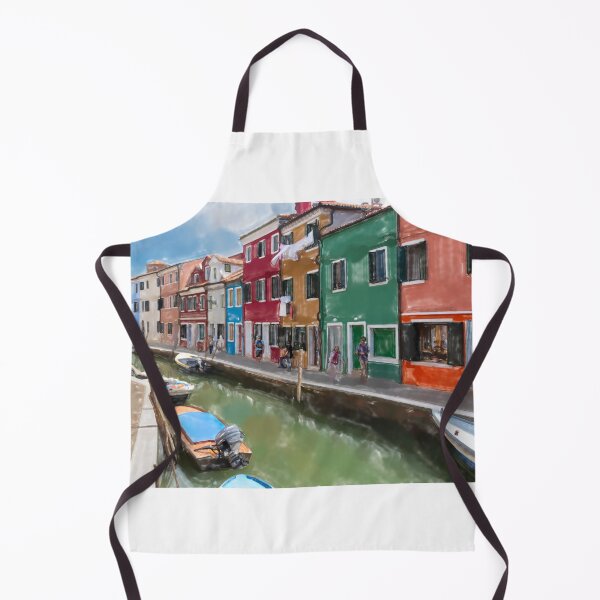 Item preview, Watercolor of Burano designed and sold by pietrofoto.
