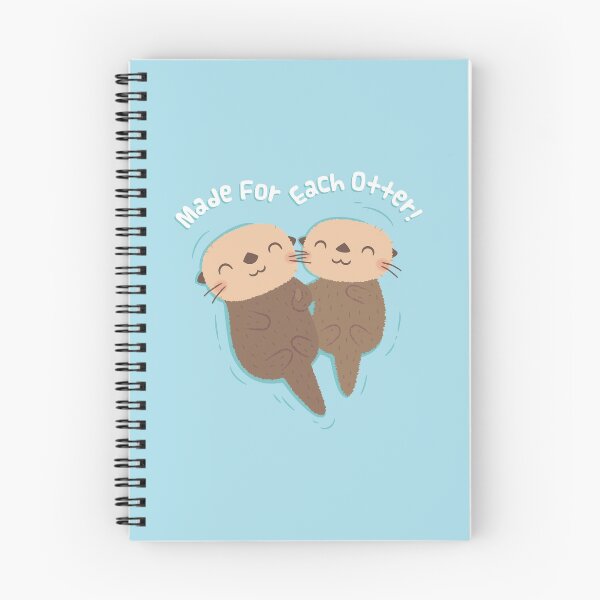 Item preview, Cute Sea Otter Couple Made For Each Otter Pun designed and sold by rustydoodle.