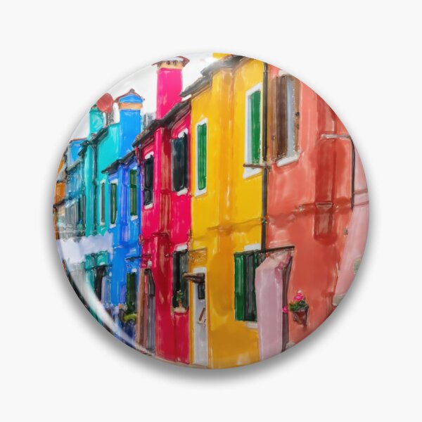 Item preview, Watercolor of Burano designed and sold by pietrofoto.