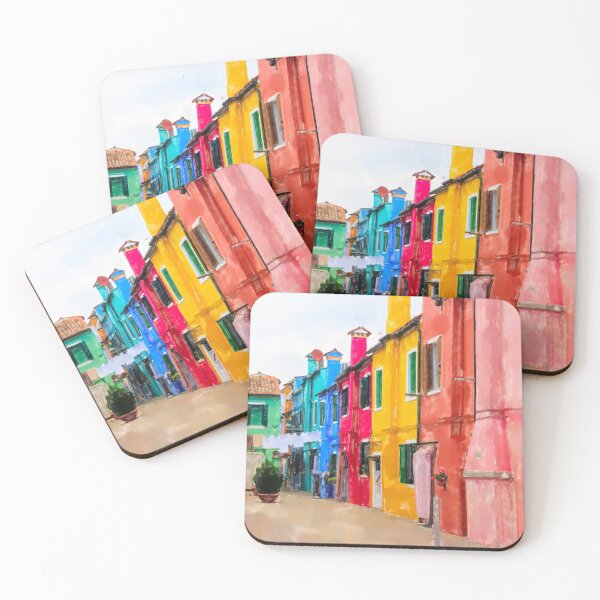 Item preview, Watercolor of Burano designed and sold by pietrofoto.