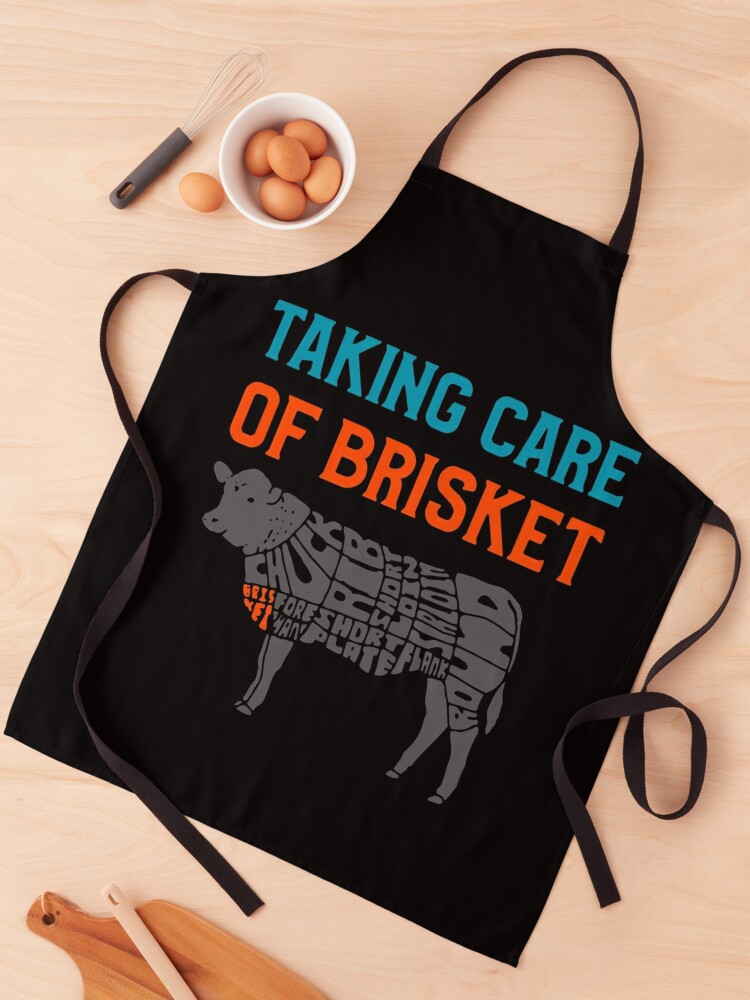 Body by Brisket, Cow Print Funny Apron for Men, Chef Apron With Pockets,  Mens BBQ Apron, BBQ Accessories, Christmas Grilling Gifts for Dad 