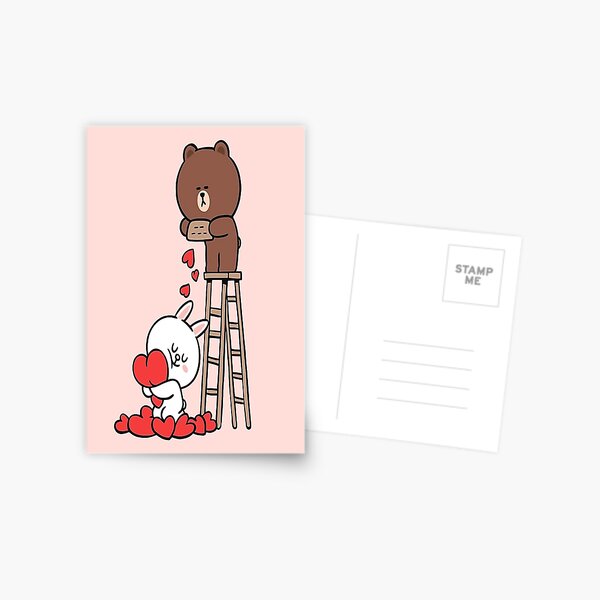 Item preview, Adorable cony and brown bear Valentine Love designed and sold by HugJen.