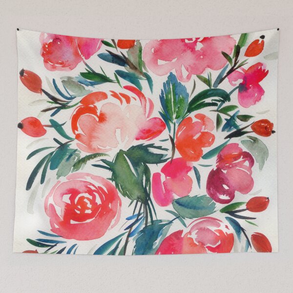Item preview, festive peonies designed and sold by kosarandrea.