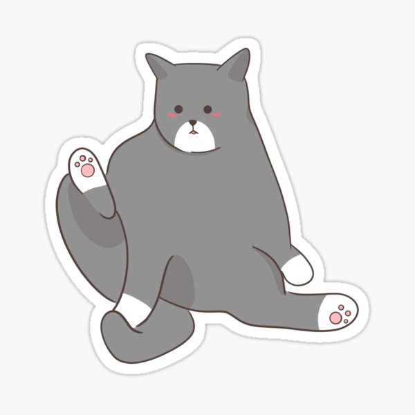 Item preview, Cutie fat tuxedo cat designed and sold by CricketDoodles.