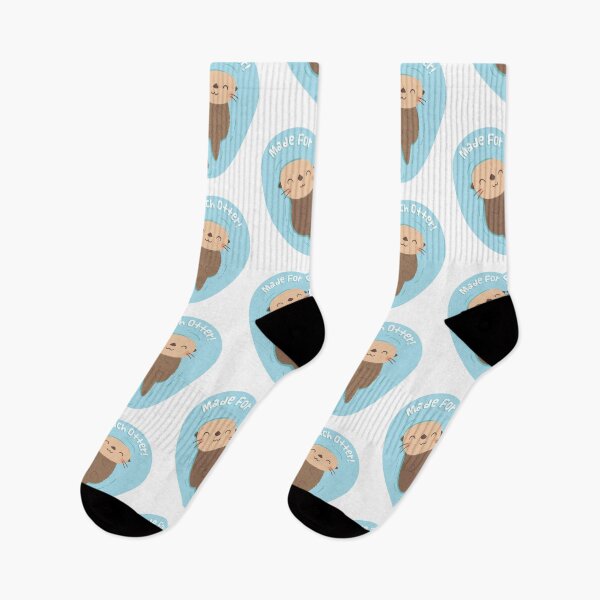 Item preview, Made For Each Otter Pun, Cute Sea Otter Couple designed and sold by rustydoodle.