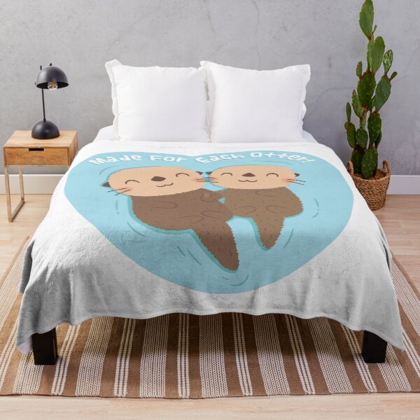 Item preview, Made For Each Otter Pun, Cute Sea Otter Couple designed and sold by rustydoodle.