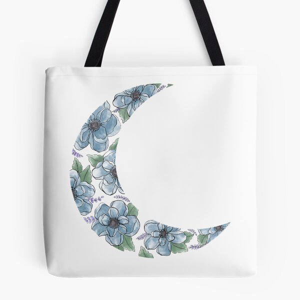 Item preview, Floral Crescent Moon (Clear Background) designed and sold by rc-art.