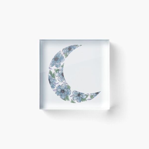 Item preview, Floral Crescent Moon (Clear Background) designed and sold by rc-art.