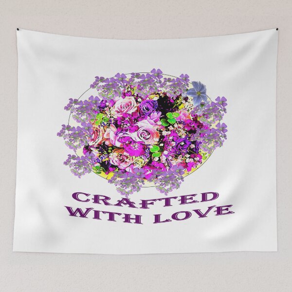 Item preview, Beautiful bouquet of flowers in different shades of purple  designed and sold by Vicky Rodden.
