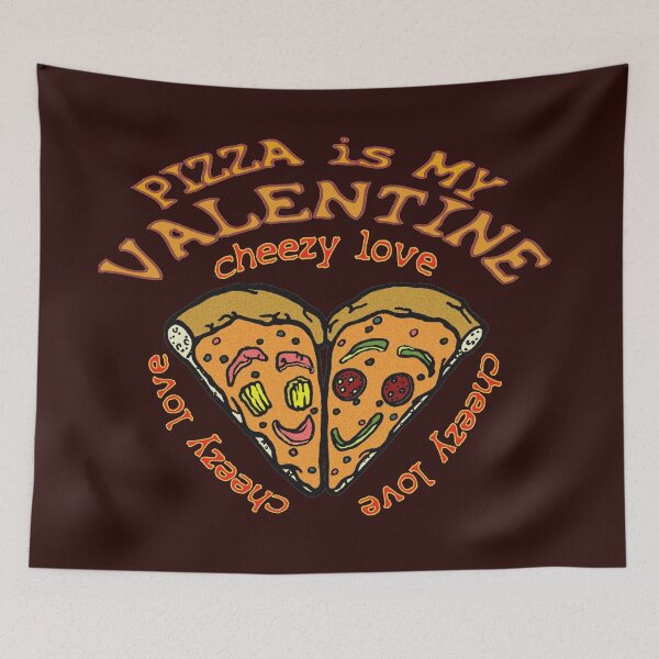 Item preview, Pizza is my Valentine, cheesy love designed and sold by sandpiperstudio.
