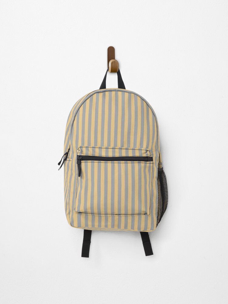 yellow striped backpack