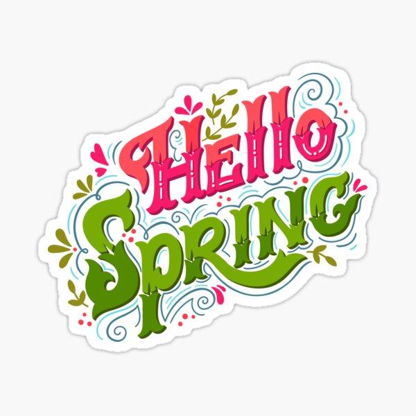 Hello spring Sticker