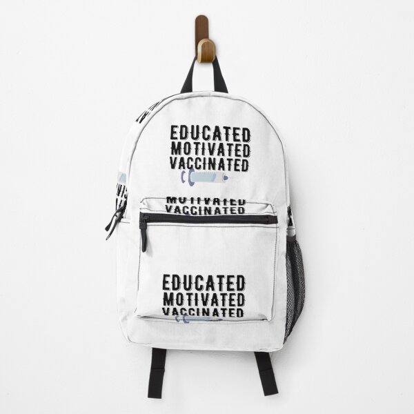 Item preview, Educated Motivated Vaccinated Quote designed and sold by AritraSur.