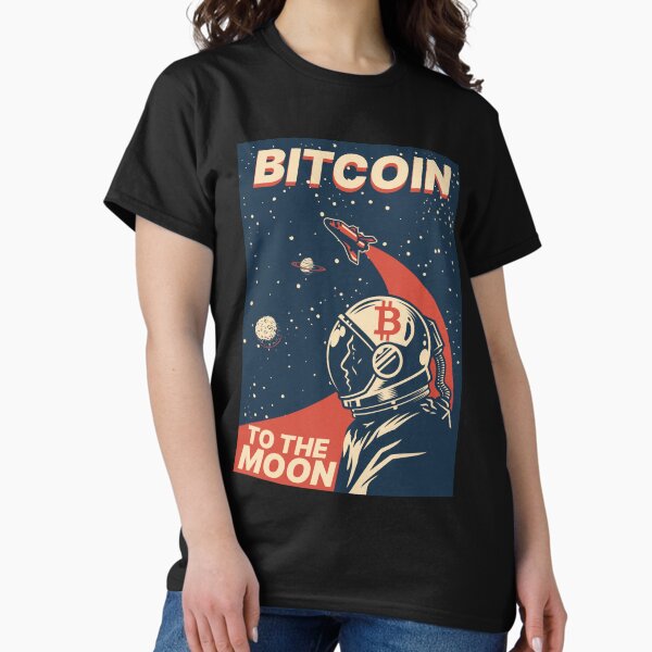 Artikel-Vorschau von Bitcoin-Kryptowährung zum Mondraum Poster, designt und verkauft von Bitcoin-Fashion.