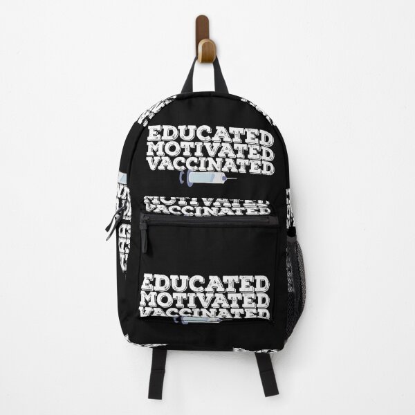 Item preview, Educated Motivated Vaccinated Quote designed and sold by AritraSur.