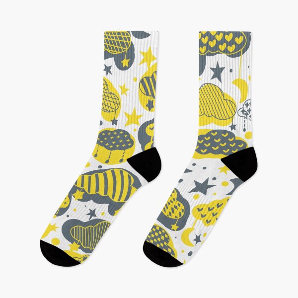 Item preview, yellow-gray clouds designed and sold by AvotArt.