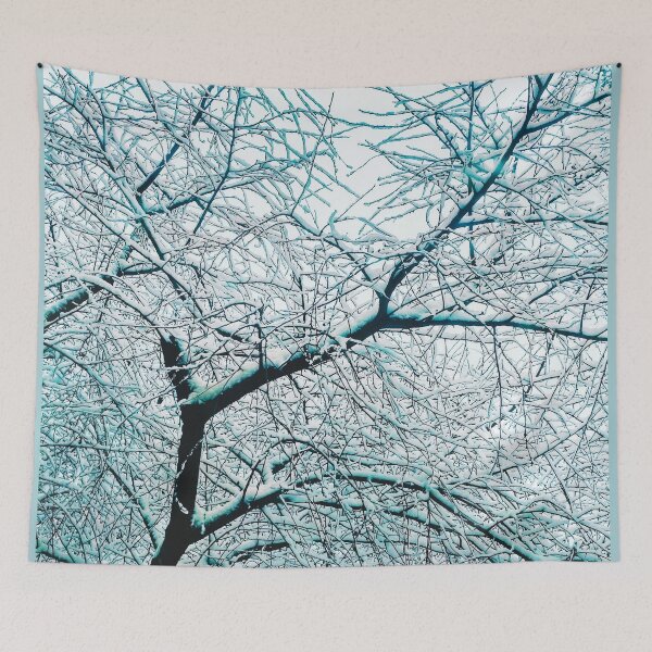 Item preview, Bare winter trees covered with thick snow, natural background  designed and sold by helenkaiy.