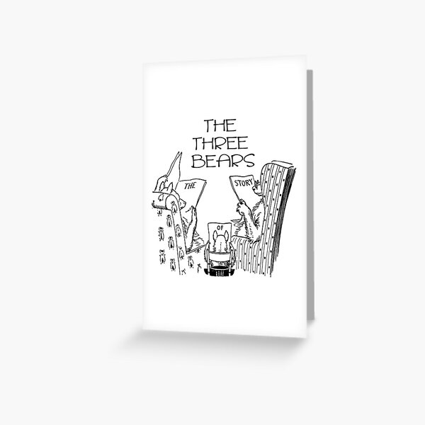 The Three Bears Stay Home Quarantined Greeting Card
