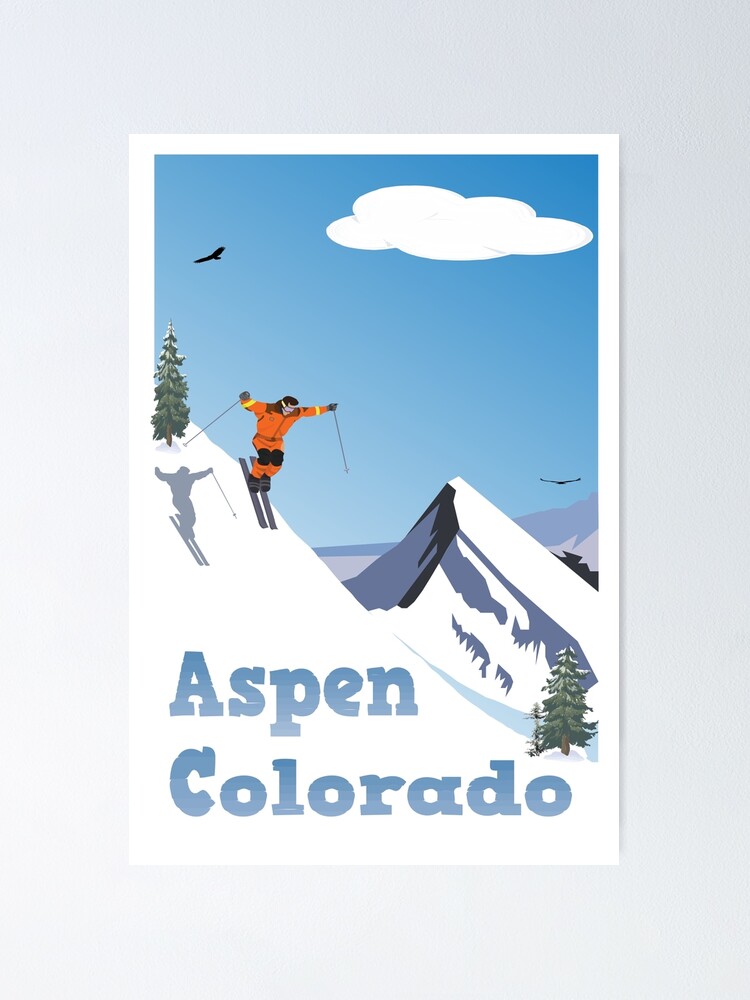 “Aspen,Colorado,Rocky Mountain, Ski Poster” Poster by BokeeLee | Redbubble