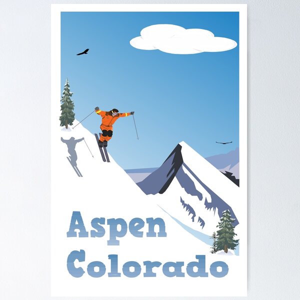Item preview, Aspen,Colorado,Rocky Mountain, Ski Poster designed and sold by BokeeLee.