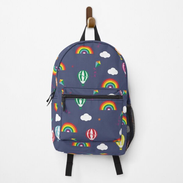 Item preview, Dark Blue with Rainbows and Hot Air Balloons designed and sold by shadowbright.