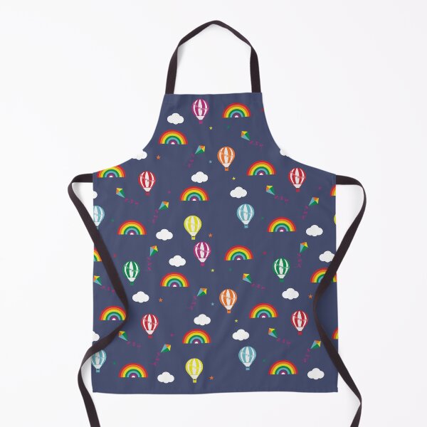 Item preview, Dark Blue with Rainbows and Hot Air Balloons designed and sold by shadowbright.