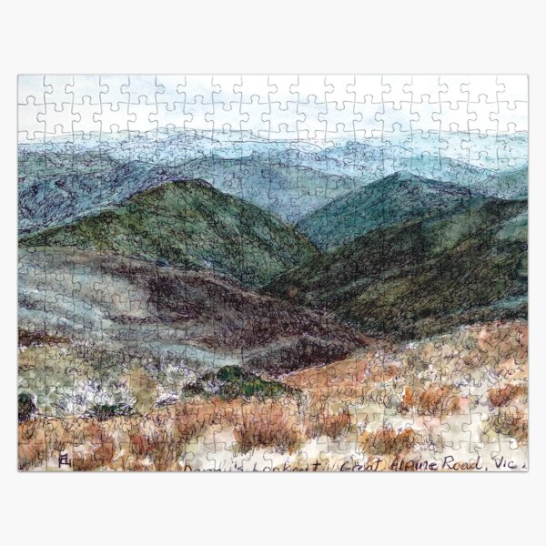 Australian Scene - Dannys Lookout - Great Alpine Road, Vic, Aus Jigsaw Puzzle