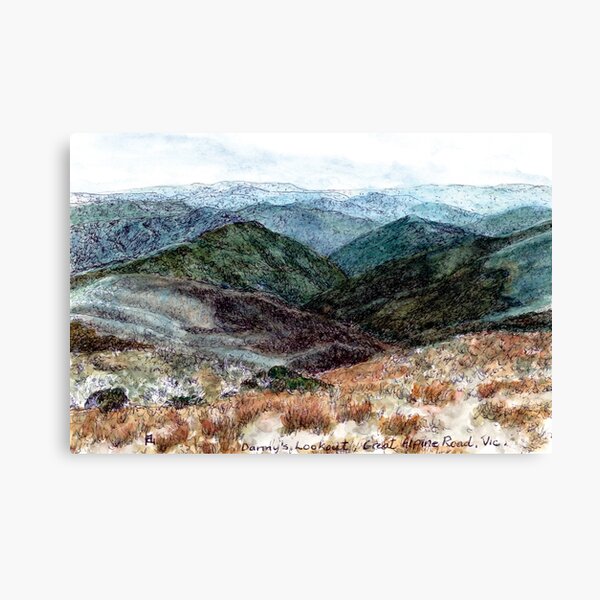 Australian Scene - Dannys Lookout - Great Alpine Road, Vic, Aus Canvas Print
