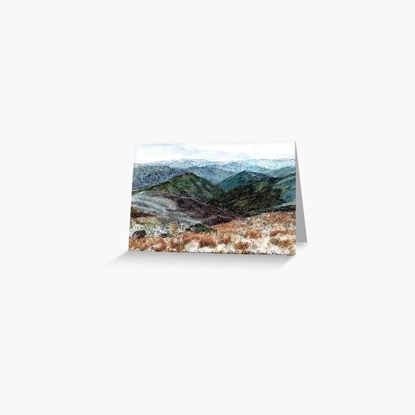Australian Scene - Dannys Lookout - Great Alpine Road, Vic, Aus Greeting Card