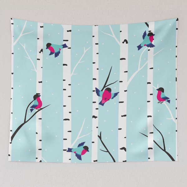 Item preview, The Birches With Birds designed and sold by SwePattern.