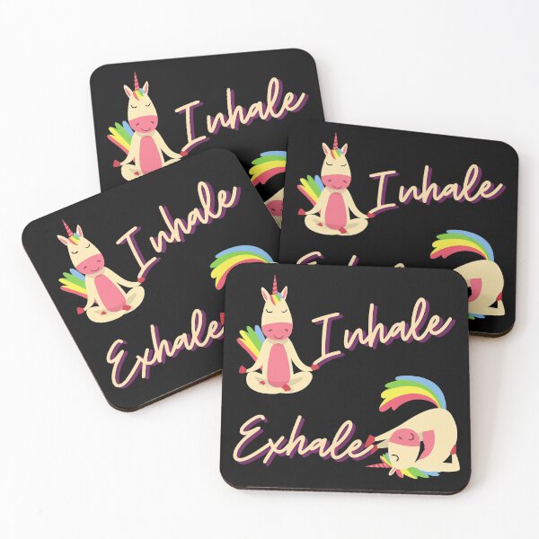 Item preview, Inhale Exhale, Funny Unicorn Meditation, Cute Yoga lovers gift #Unicorn #Yoga #Namaste designed and sold by AmazingEcraft.