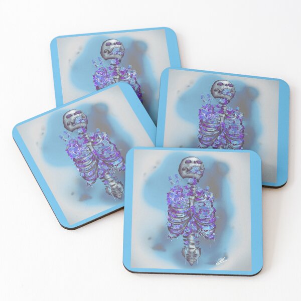 Item preview, Blue Floral Skeleton designed and sold by Zoe-Marie-.