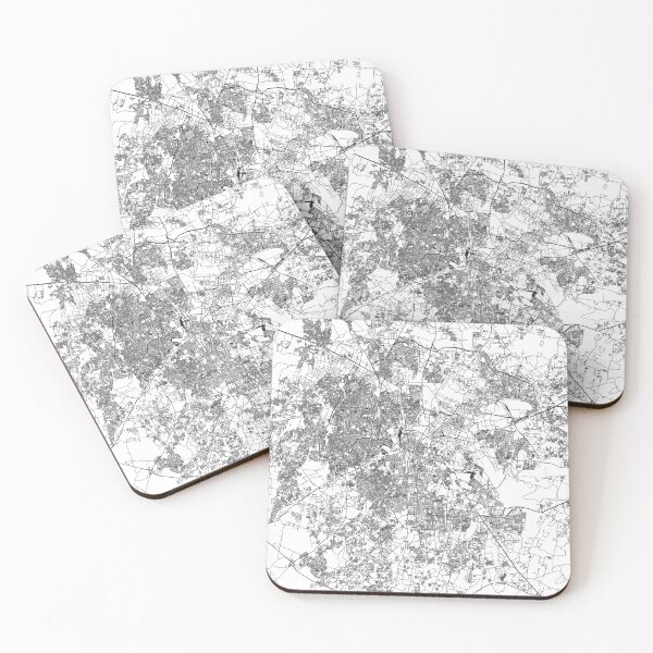 Item preview, Bengaluru White Map designed and sold by multiplicitymap.
