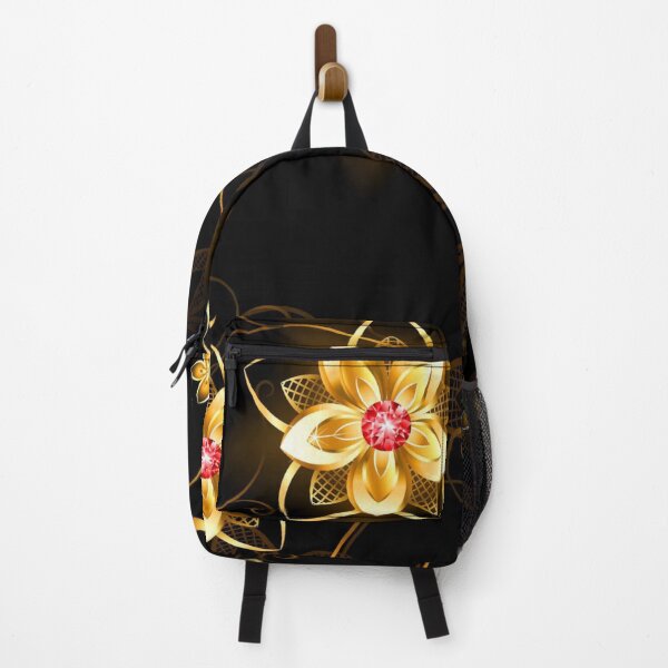 Item preview, Gold Flower Pattern, Great Mask or Make Up Bag designed and sold by AMS-ART.