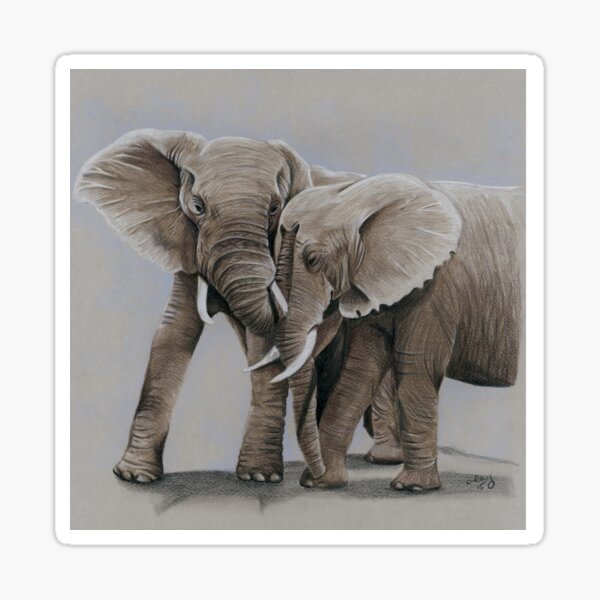 elephant friends Sticker