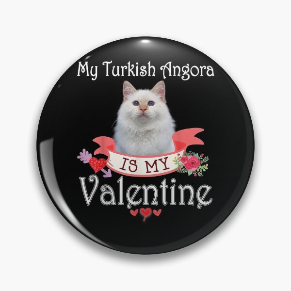Item preview, My Turkish Angora Cat Is My Valentine Lover Happy Cute Heart designed and sold by shirleyfinley.
