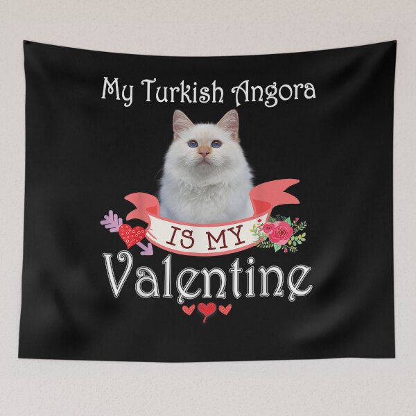 Item preview, My Turkish Angora Cat Is My Valentine Lover Happy Cute Heart designed and sold by shirleyfinley.